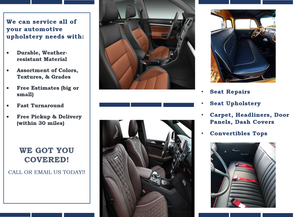 Automotive Seat Covers, FREE ESTIMATES
